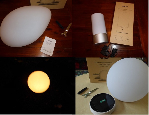 Produkttest: Aukey Tischlampe und Kealive Solar-Stein und Solar-Lampe