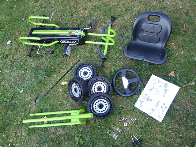 Hauck T90105 Gokart Lightning - Kindervoertuig Met Rubberbanden, Handrem En Verstelbaar Stoeltje, Groen