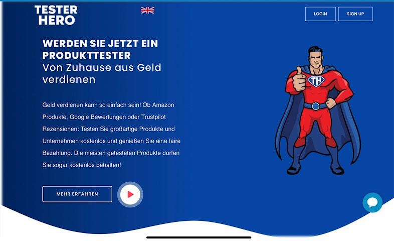 Testerhero, schnelles Geld verdienen leicht gemacht