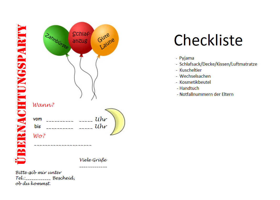 Ideen und Tipps für die Übernachtungsparty familösDieTestfamilie