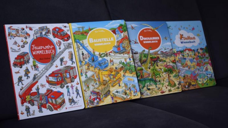 Rezension: Wimmelbücher Baustelle, Feuerwehr, Dinosaurier & Die Maus vom Wimmelbuchverlag